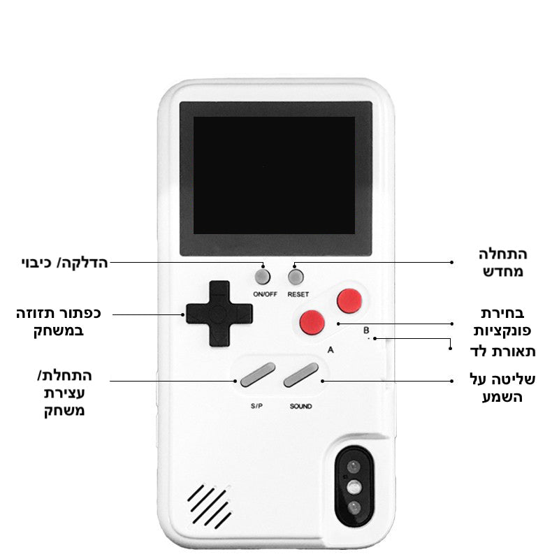 PocketGamer - כיסוי לאייפון עם מעל 30 משחקי רטרו | כיסוי טלפון עם משחקי רטרו מובנים | אוזו - שופ